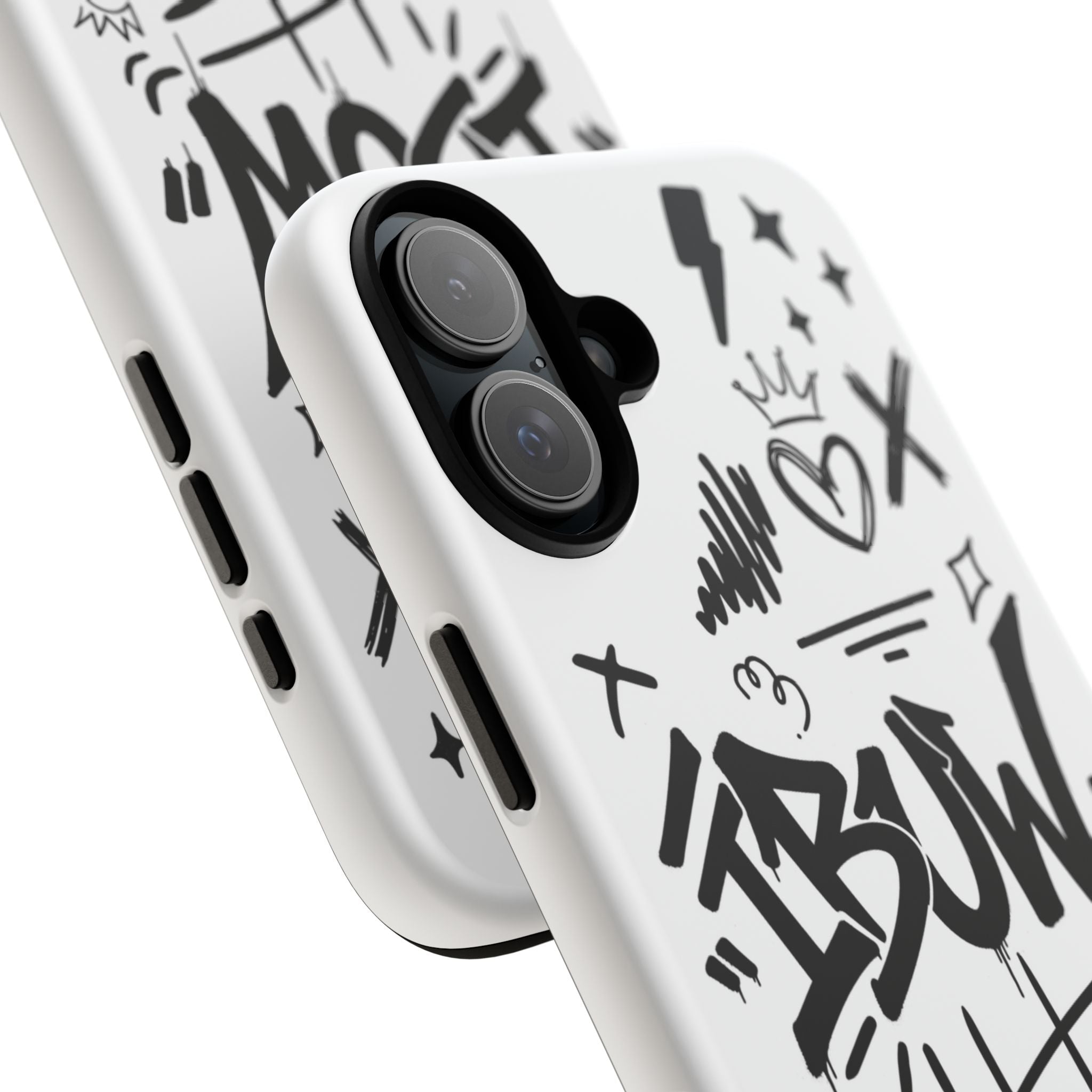 IBUW Grafitti Phone Case - Black and White for Urban Style Lovers