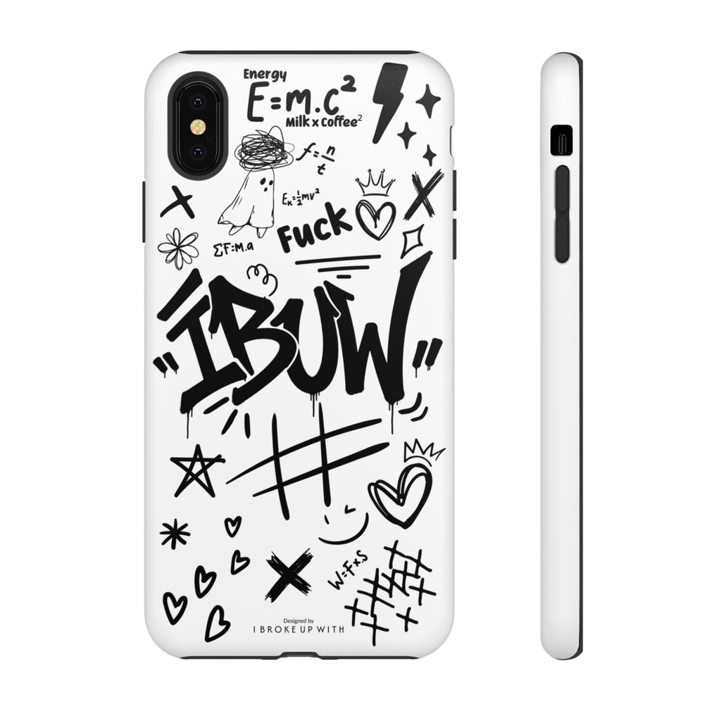 IBUW Grafitti Phone Case - Black and White for Urban Style Lovers