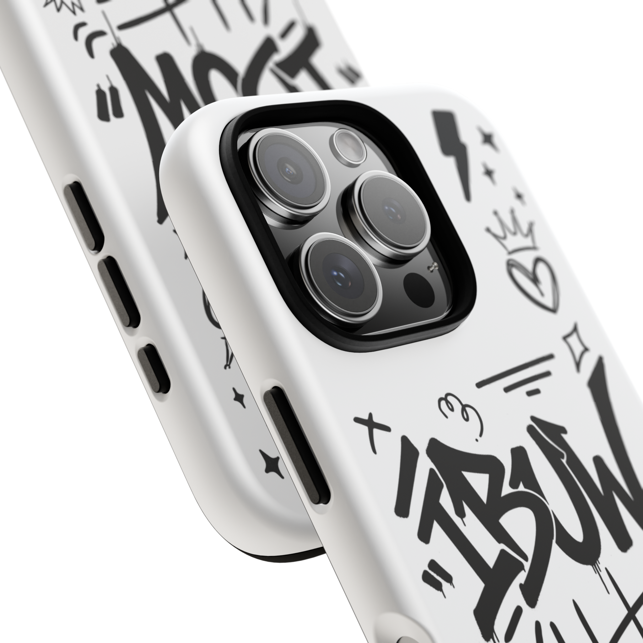 IBUW Grafitti Phone Case - Black and White for Urban Style Lovers